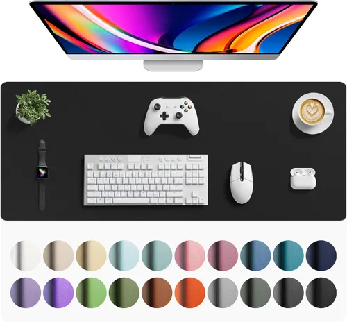 Vista 257 de Aothia - Protector de escritorio de cuero sintético grande, base antideslizante para mouse y superficie para escribir, impermeable, fácil de Agua