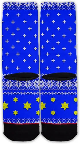 Vista 3 de Función calcetines unisex divertidos para adultos con patrón de temporada navideña