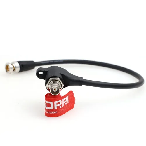 Vista 3 de Cable protector SDI 12G aisladores galvánicos BNC macho a ángulo recto BNC hembra para RED Komodo, ARRI Mini (negro)