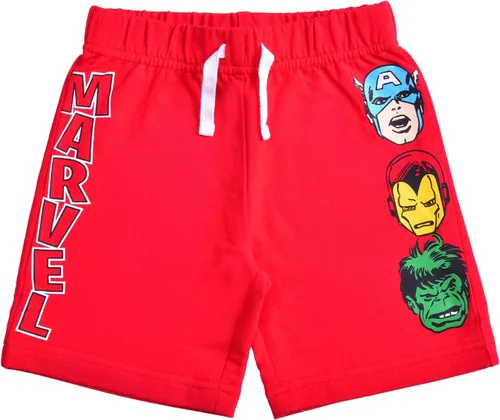 Vista 2 de Marvel Avengers Ironman, Capitán América y Hulk - Paquete de 2 pantalones cortos con cordón para niños pequeños y pequeños