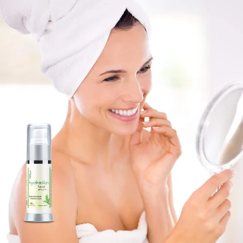 Vista 7 de Deluvia Suero de vitamina C para cara, suero facial de ácido hialurónico, suero hidratante con vitamina E hidratante y aloe vera orgánico