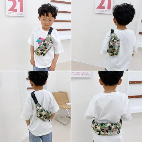Vista 6 de ANKOMINA Riñonera para niños pequeños, con correa ajustable, para deportes, correr, senderismo, campamento, B