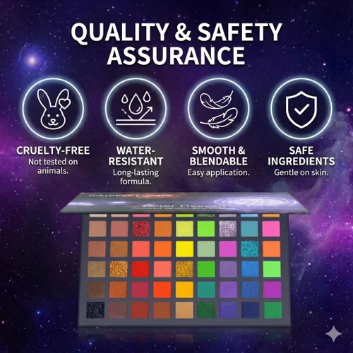 Vista 6 de Paleta de sombras de ojos profesional de 54 colores – Ultra pigmentado mate y brillante verde intenso, tonos bosque y oliva, fácil de mezclar