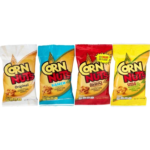 Vista 9 de CORN NUTS Granos de maíz para barbacoa, aperitivos para adultos, 18 bolsas
