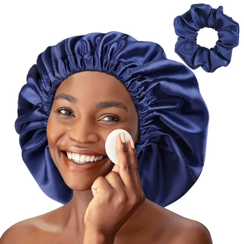 Vista 7 de Winitas Gorro de satén grande para mujeres negras con cabello rizado para dormir