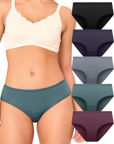 Vista 8 de BAMBOO COOL Ropa interior para mujer, transpirable, absorbe la humedad Multicolor B (paquete de 5)