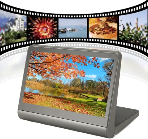 Vista 5 de Mini escáner de diapositivas de película digital, convierte 135/126/110 diapositivas de película Super 8 en fotos digitales de 48 MP, escáner
