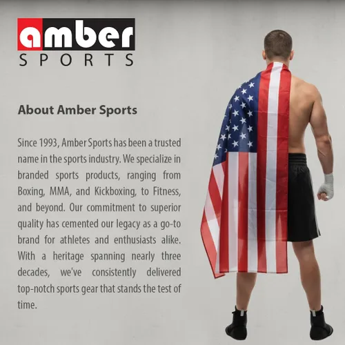 Vista 9 de Amber Fight Gear Professional Leather Boxing Gloves – Hook & Loop Training Gloves for Muay Thai, Kickboxing & Sparring – Multi-Layered Foam