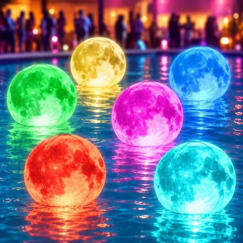 Vista 10 de TIALLY - Luces flotantes para piscina, bolas de luna con luz solar, cálidas/frías (paquete de 1)