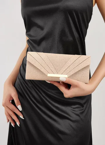 Vista 3 de Naimo Bolso de mano brillante para mujer, bolso de noche para fiesta, cóctel, boda, elegancia, sobre