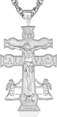 Vista 201 de CELESTIA Medallas de plata de ley 925 San Miguel/San Cristóbal/San Benito/San Gabriel/Virgen María/Jesús/Caravaca/Metatrón/Sello de los Siete