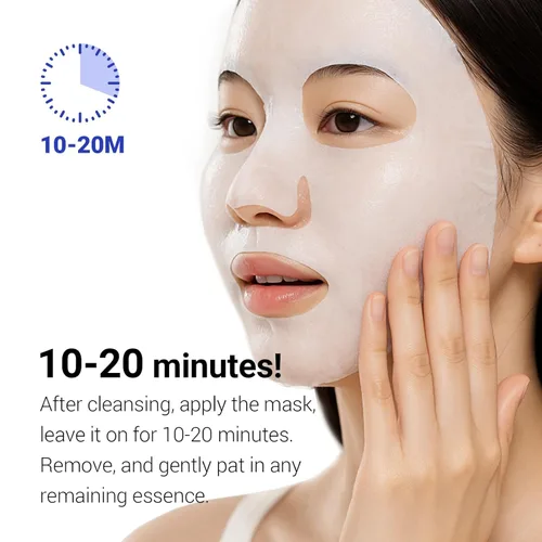 Vista 4 de Máscara fresca y húmeda, mascarilla facial durante la noche para un cuidado refrescante. Probado para reducir y calmar la piel sobrecalentada