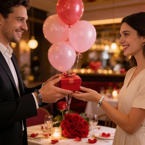 Vista 4 de 72ore Pulseras a juego para parejas, pulsera de fotos con texto en inglés "I Love You in 100 idiomas", pulseras de San Valentín, regalos para ella