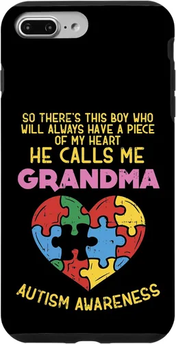 Vista 12 de Grandma Autism Awareness Austistic Boy Piece My Heart Case for iPhone 17
