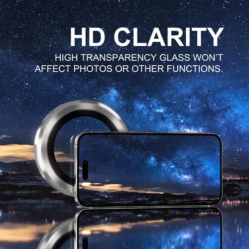 Vista 390 de Choiche Compatible para iPhone 16 Pro/iPhone 16 Pro Max Protector de Lente de Cámara, Vidrio Templado 9H Protector de Pantalla de Cubierta de Cámara