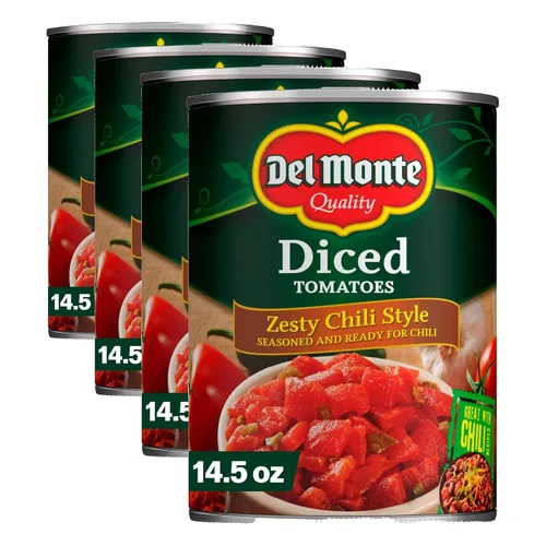 Vista 9 de Del Monte Tomates en cubitos en conserva, estilo chile picante, 14.5 onzas