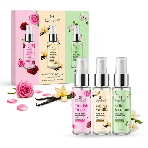 Vista 11 de Botanic Hearth British Rose Spray corporal y perfume para el cabello para mujeres, 3.4 onzas