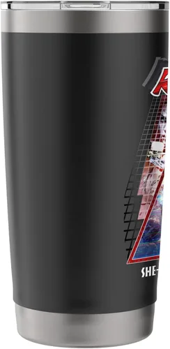 Vista 4 de Red Sonja Poster Synthwave Redhead Epic Cyberpunk Retro 80s Stainless Steel Insulated Tumbler