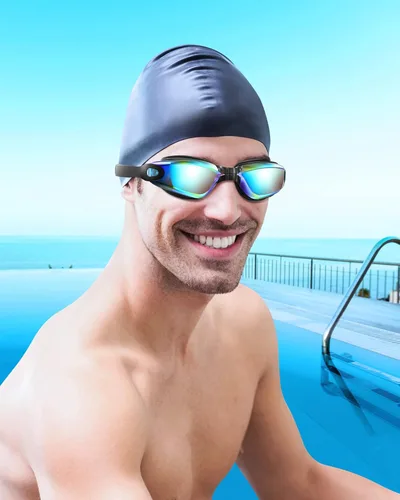 Vista 8 de Aegend Gafas de natación, gafas de natación sin fugas, protección completa para adultos, hombres, mujeres y jóvenes