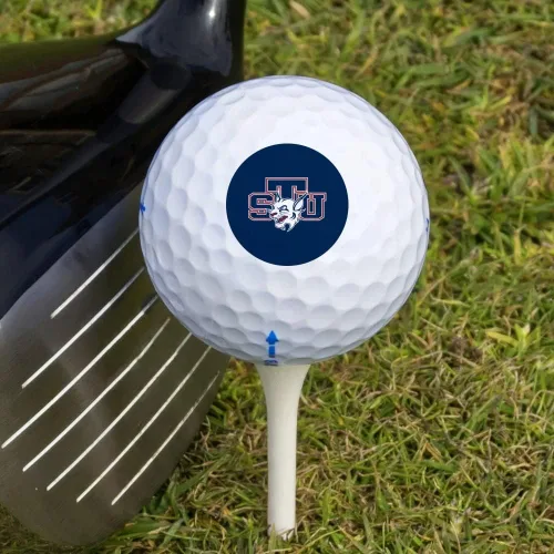 Vista 3 de St. Thomas University - Pelotas de golf con logotipo primario, paquete de 3, Multi, Tamaño único