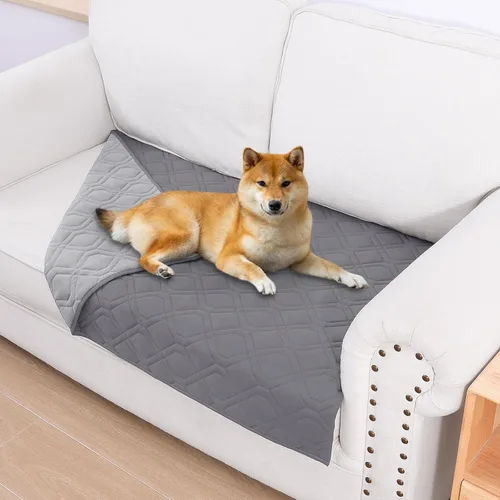 Vista 192 de Smiry Funda Impermeable para Cama de Perro Manta para Mascotas, Manta Suave y Lavable para Perros para Muebles Cama Sofá Sofá Reversible, a Cuadros
