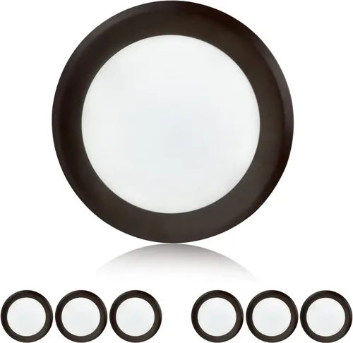 Vista 8 de TOPELER Luz de disco LED de bronce de 6 pulgadas, luz de techo empotrada de 15 W, 1000 lm, luz de disco empotrada de perfil bajo regulable 3000k