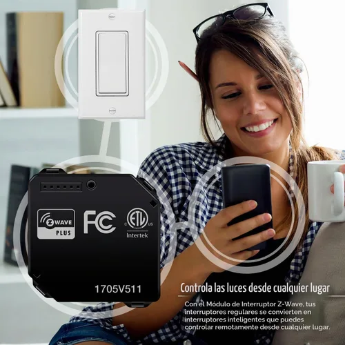 Vista 7 de Módulo de interruptor inteligente por relé Enerwave Z-Wave convierte cualquier interruptor empotrado en pared en un interruptor Z-Wave, 120-277VAC