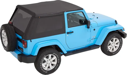 Vista 9 de Bestop 56852-35 Toldo de diamante negro Trektop para Jeep Wrangler JK 2 puertas 2007-2018