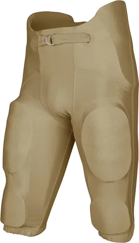 Vista 6 de Champro Men's Bootleg 2 Integrated Poly/Spandex Football Game Pants Negro
