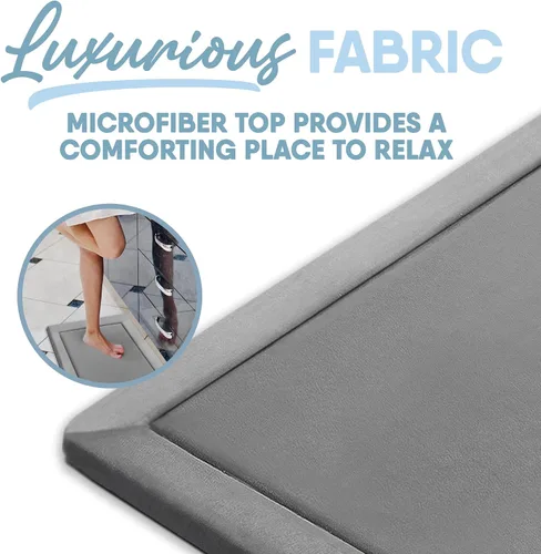 Vista 6 de Alfombra de espuma viscoelástica para sala de estar, alfombra de microfibra con almohadilla integrada, resistente a la decoloración y a las manchas
