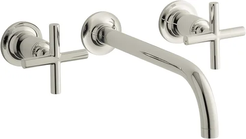 Vista 22 de Kohler T14413-4-BGD Purist - Grifo de pared para lavabo Negro mate