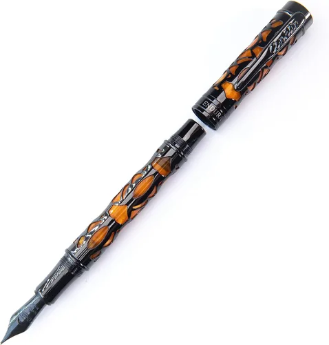 Vista 15 de Conklin Endura Deco Crest - Pluma estilográfica en azul, punta media, instrumento de escritura prémium