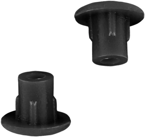 Vista 4 de 300 tapones de plástico de 0.173 in 0.17 pulgadas para tapa de perforación, tapones para silla, gabinete, armario, estante, color negro