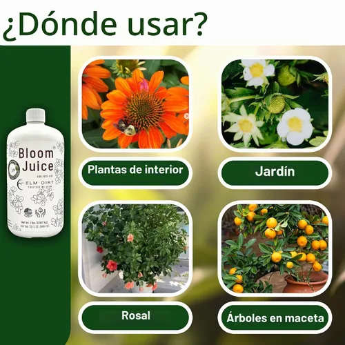 Vista 7 de Elm Dirt Bloom Juice - Potenciador líquido de floración para flores y tomates, 32 onzas
