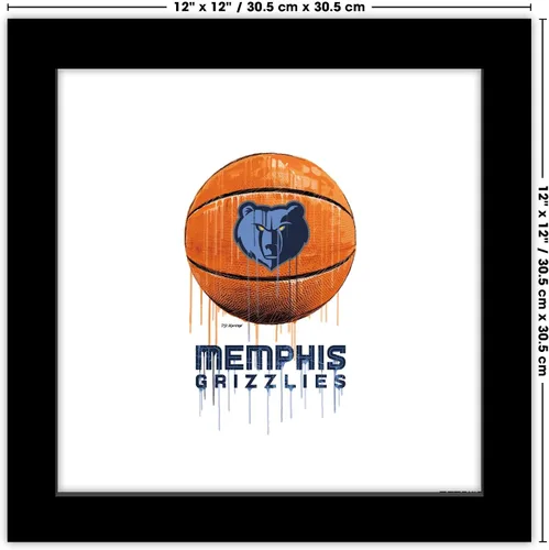 Vista 6 de Trends International Gallery Pops NBA Memphis Grizzlies - Póster de pared de baloncesto por goteo, 12.00 x 12.00 pulgadas, versión de marco negro