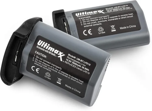 Vista 8 de Ultimaxx Batería recargable de iones de litio de repuesto para Canon LP-E19, compatible con Canon EOS R3, EOS-1D Mark III, EOS-1D Mark IV, EOS-1Ds