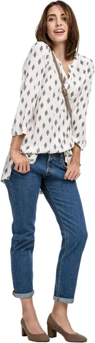 Vista 5 de Ellos Túnica arrugada con cuello de muesca en talla grande para mujer