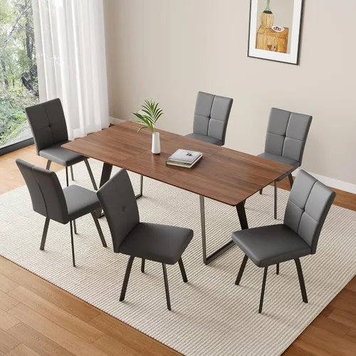 Vista 12 de HIPIHOM Juego de 2 sillas de comedor, sillas de cocina tapizadas Negro