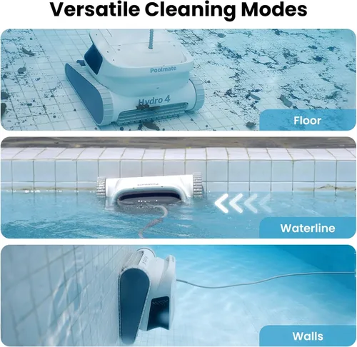 Vista 5 de Chasing Hydro 4 - Aspiradora de piscina enterrada Robot de piscina con cable de 50 pies para limpieza de pisos, paredes y líneas de flotación