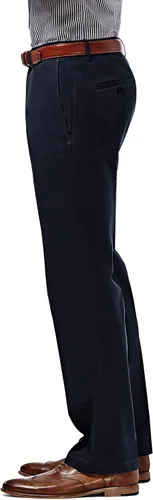 Vista 3 de Haggar Men's Premium No Iron Khaki Straight Fit Flat Front Casual Pant