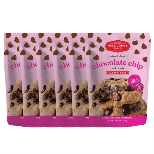 Vista 7 de Miss Jones Baking Mezcla de galletas con chispas de chocolate sin gluten, más chispas de chocolate, 50% menos azúcar, postres y golosinas endulzados