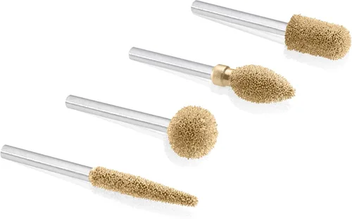 Vista 2 de Kutzall Kit de fresas rotativas de 4 piezas - Eje de 1⁄8", Fino - Brocas de tallado de madera para Dremel, Foredom, Ryobi, DeWalt, Milwaukee Tools