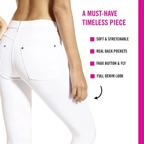 Vista 3 de HUE - Leggings de mezclilla para mujer