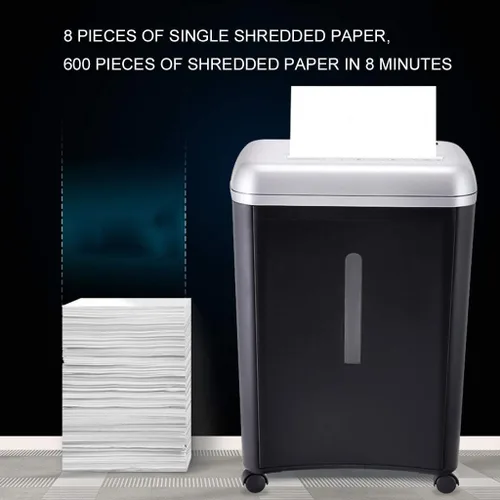 Vista 4 de Trituradora de papel microcortada Minute resistente, con tarjetas de CD/crédito, capacidad de trituración de 5 hojas