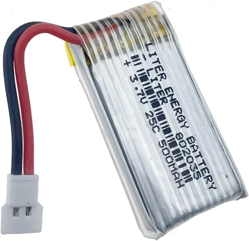 Vista 3 de Batería de litio recargable de 3.7V 500mAh 802035