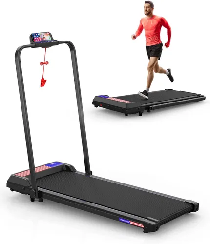 Vista 11 de RJOP Walking Treadmill Pad with Incline - Portable Under Desk Treadmill, Walking Pad with Handlebar, 2.5HP Low Noise, 2-in-1 Treadmill for Home