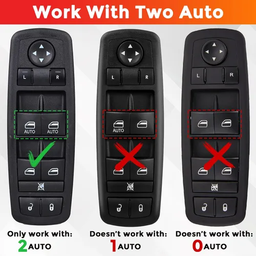 Vista 4 de Interruptor de ventana lateral del conductor 8+3 pines para Chrysler Dodge 11-18 68231805AA