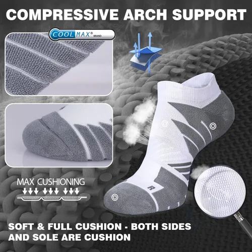Vista 5 de Calcetines Coolmax deportivos antiampollas que absorben las ampollas, sin costuras, antiolor
