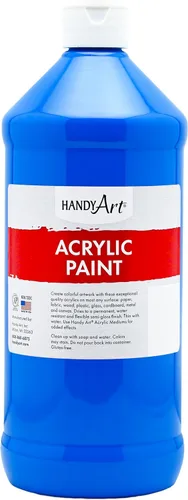 Vista 17 de Handy Art Pintura acrílica, juego de 12 colores, botellas de 16 onzas, acrílico líquido para estudiantes semibrillante, consistencia de flujo