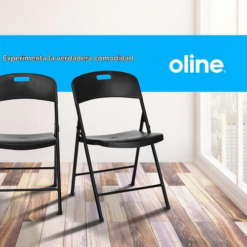 Vista 7 de Oline Silla Plegable, Sillas Plegables de Plástico para Interior y Exterior, Comerciales, Apilables, Plegables, para Invitados, para Eventos